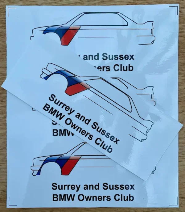 Iconaclub Window Sticker Club Window Stickers - Surrey and Sussex BMW Owners Club