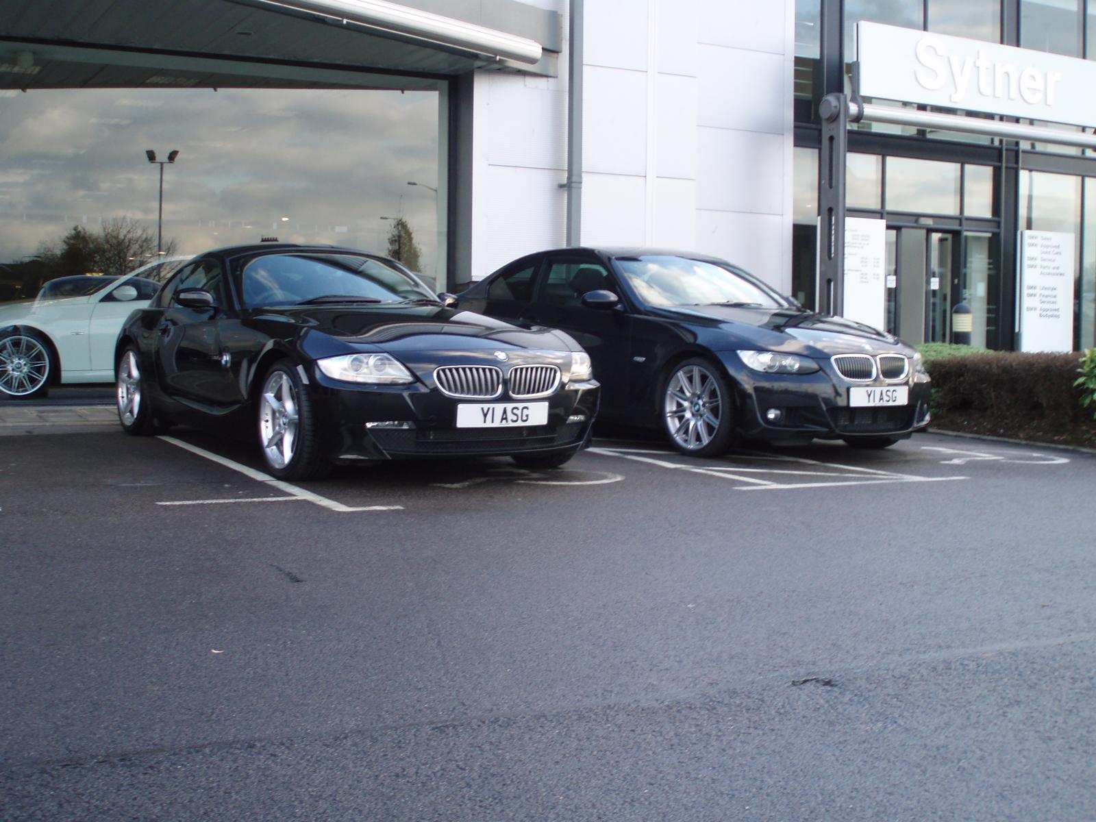 Black BMW E86 Z4 coupe outside the Sytner dealership